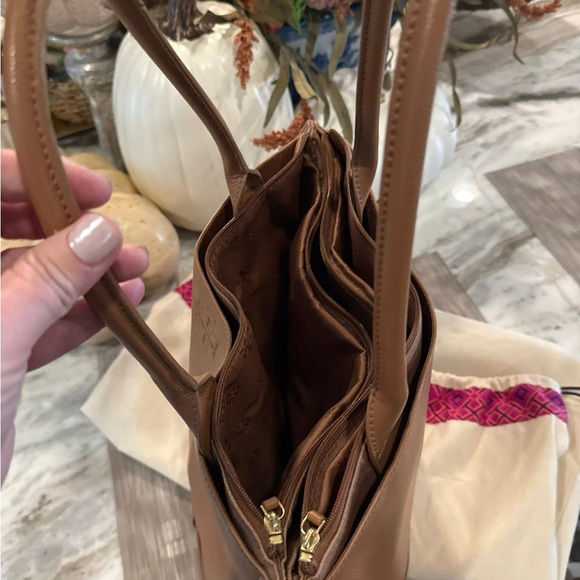 Tory Burch Brown Leather Tote - Picture 5 of 6